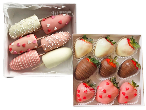 Клубника и бананы в шоколаде
